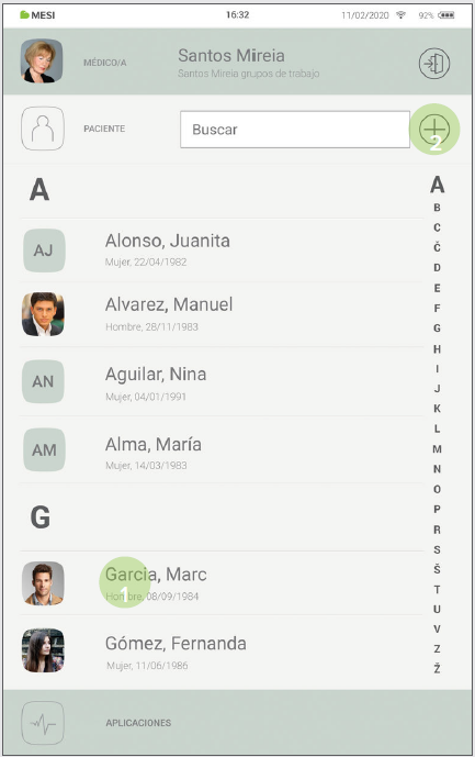 MESI mTABLET BP - Performing Bp measurement - Step 1