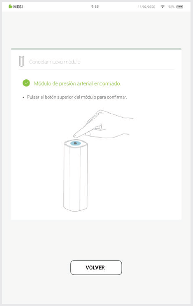 MESI mTABLET BP - Pairing - Step 3
