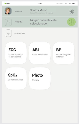 MESI mTABLET BP - PERFORMING THE BP MEASUREMENT - Step 1