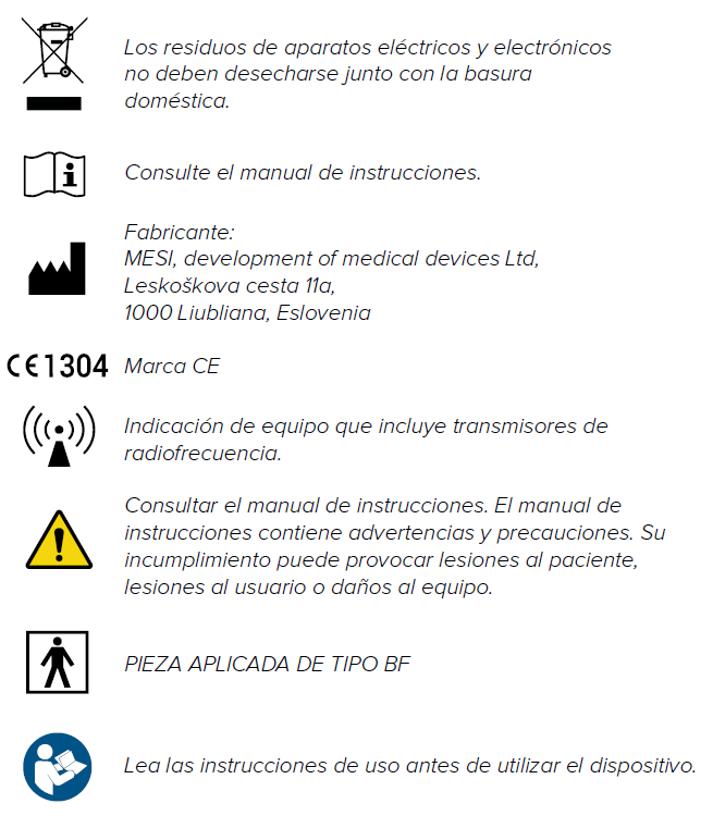 MESI mTABLET ABI - Important labels