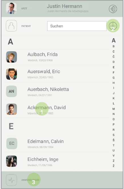 MESI mTABLET BP - Performing Bp measurement - Step 1