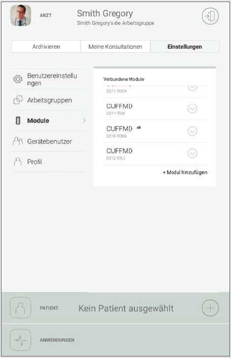 MESI mTABLET BP - Pairing - Step 1