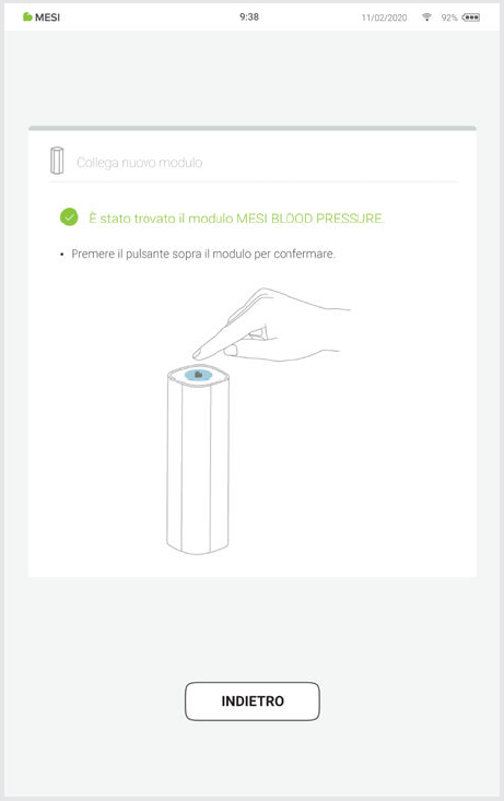 MESI mTABLET BP - Pairing - Step 3