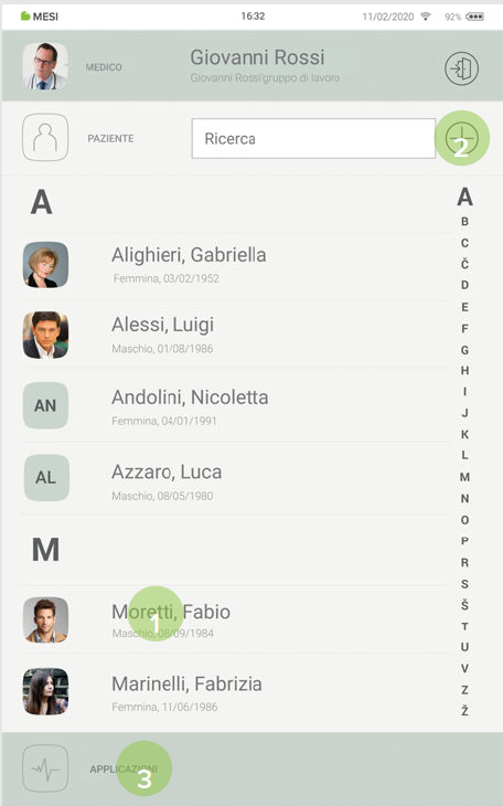MESI mTABLET BP - PERFORMING THE BP MEASUREMENT - Step 1