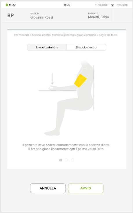 MESI mTABLET BP - PERFORMING THE BP MEASUREMENT - Step 3