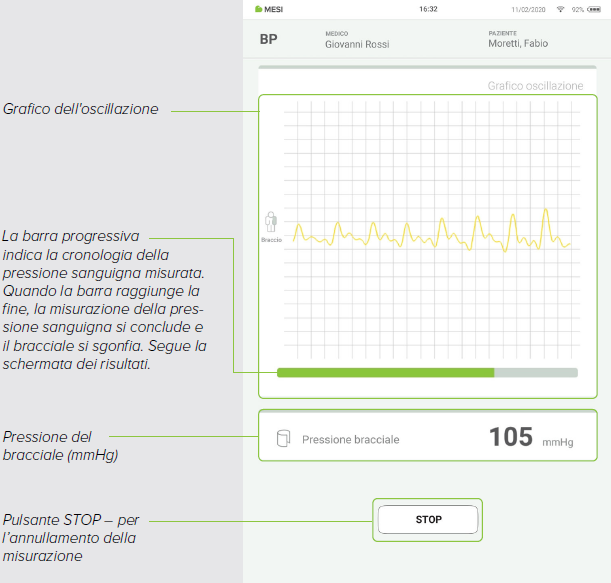 MESI mTABLET BP - PERFORMING THE BP MEASUREMENT - Step 4