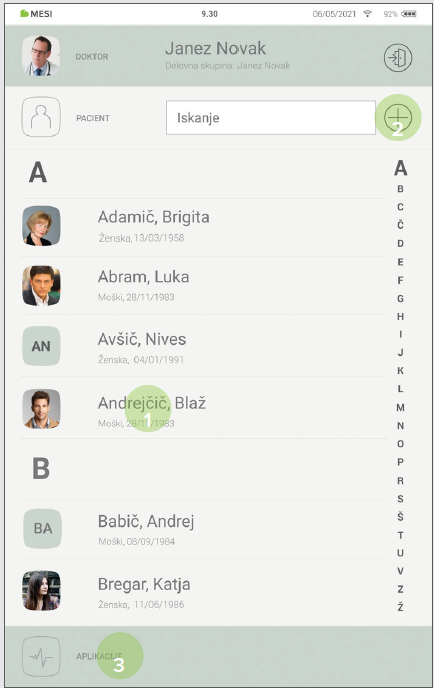 MESI mTABLET BP - Performing Bp measurement - Step 1
