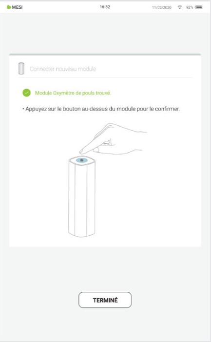 MESI mTABLET SPO2 - APPAIRAGE - Étape 3