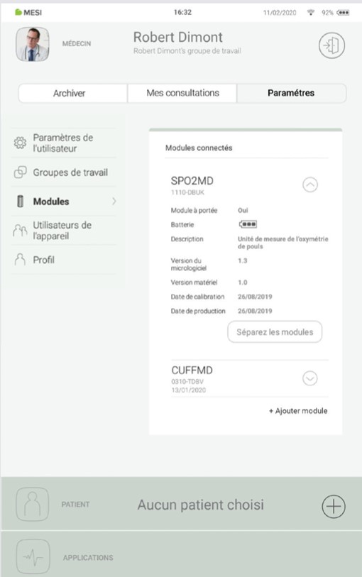 MESI mTABLET SPO2 - APPAIRAGE - Étape 4