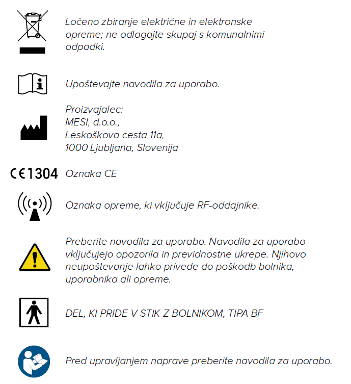 MESI mTABLET ABI - Important labels