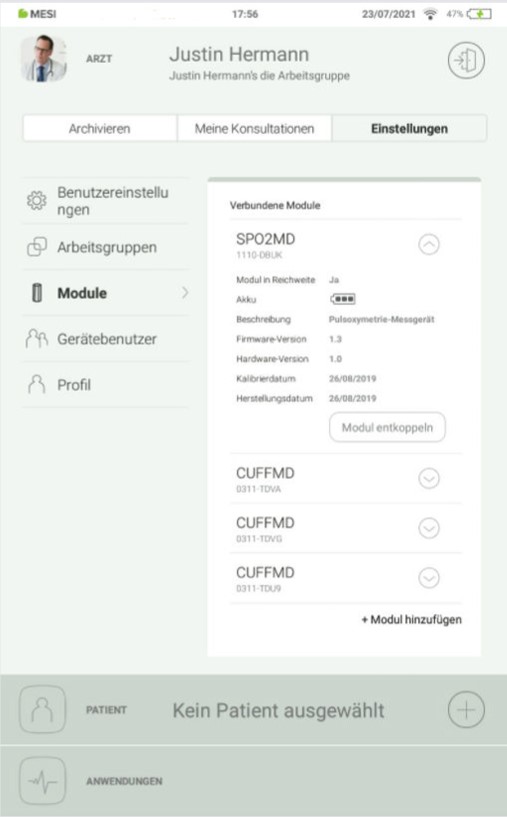 MESI mTABLET SPO2 - KOPPLUNG - Schritt 4