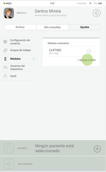 MESI mTABLET SPO2 -EMPAREJAMIENTO - Paso 1