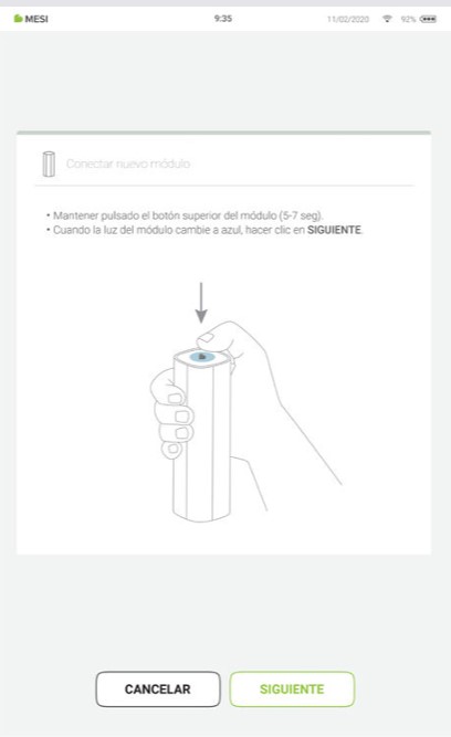 MESI mTABLET SPO2 -EMPAREJAMIENTO - Paso 2