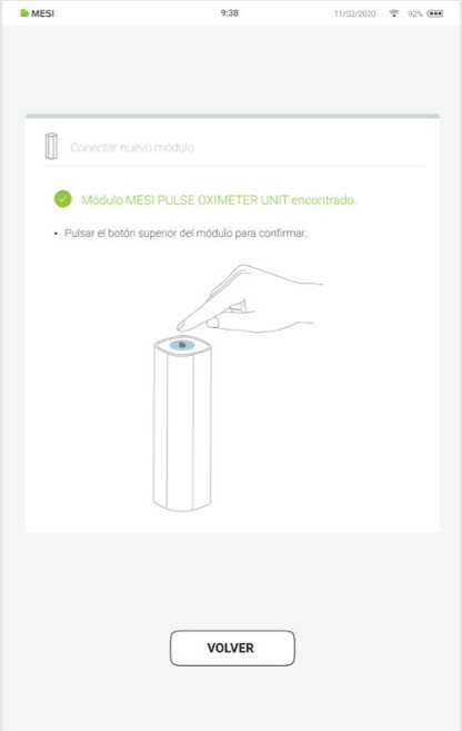 MESI mTABLET SPO2 -EMPAREJAMIENTO - Paso 3
