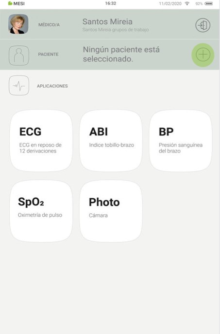 MESI mTABLET SPO2 -SELECCIÓN DEL PACIENTE - Paso 1