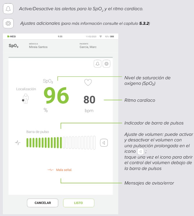 MESI mTABLET SPO2 -MEDICIÓN PASO A PASO DE SpO₂  - Paso 4