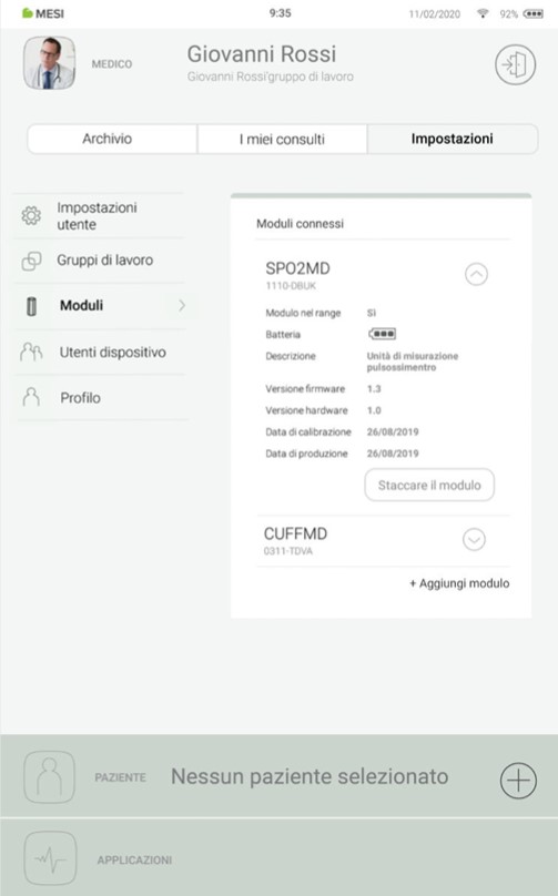 MESI mTABLET SPO2 -ACCOPPIAMENTO - Fase 4