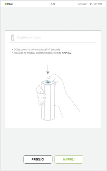 MESI mTABLET SPO2 -SEZNANITEV - 2 korak