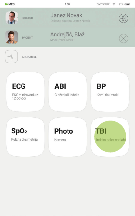 IZVEDBA MERITVE TBI-2