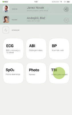 IZVEDBA MERITVE TBI-2