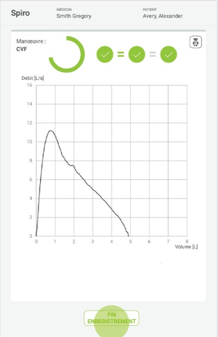 MESI mTABLET SPIRO - MESURE DE LA CVF - Étape 5