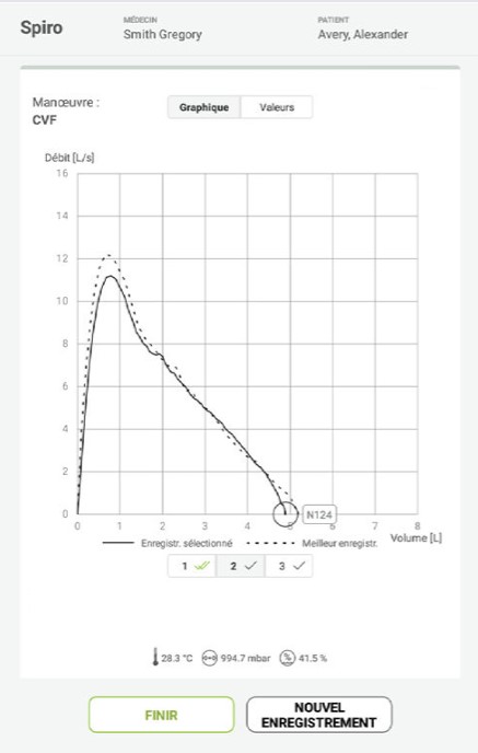 MESI mTABLET SPIRO - MESURE DE LA CVF - Étape 6