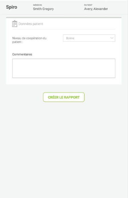 MESI mTABLET SPIRO - MESURE DE LA CVF - Étape 8