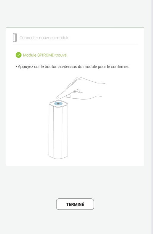 MESI mTABLET SPIRO - APPAIRAGE - Étape 3