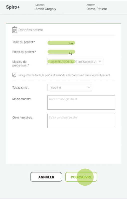 MESI mTABLET SPIRO - PRÉPARATION DE LA MESURE SPIROMÉTRIQUE - Étape 4