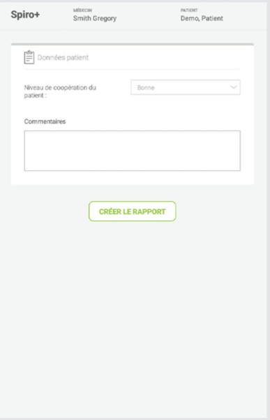MESI mTABLET SPIRO -EXERCICE FVC SPIRO+ FVC - Étape 3