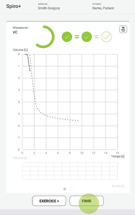 MESI mTABLET SPIRO -EXERCICE CVL SPIRO+ - Étape 1