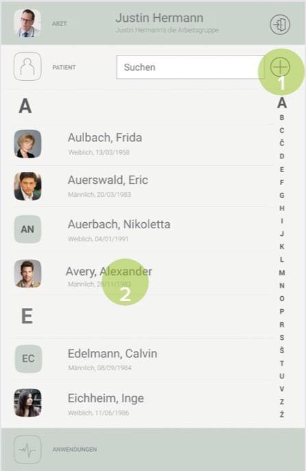 MESI mTABLET SPIRO -DURCHFÜHRUNG EINER FEVC-MESSUNG - Schritt 1