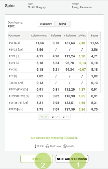 MESI mTABLET SPIRO -DURCHFÜHRUNG EINER FEVC-MESSUNG - Schritt 7