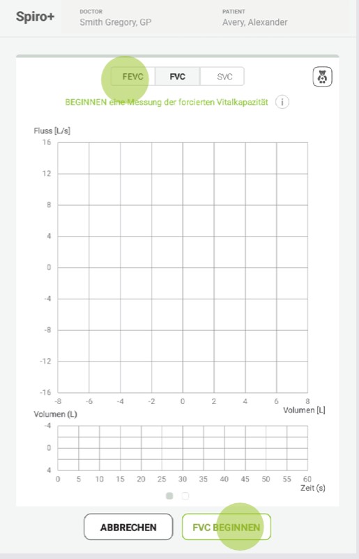MESI mTABLET SPIRO -VORBEREITUNG DER SPIROMETRIE-MESSU - Schritt 5