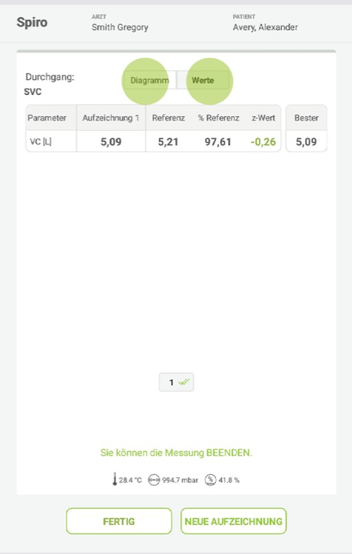 MESI mTABLET SPIRO – SVCMESSUNG - Schritt 2
