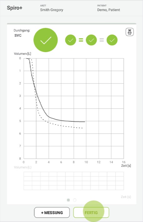 MESI mTABLET SPIRO+ SVC-MESSUNG - Schritt 1