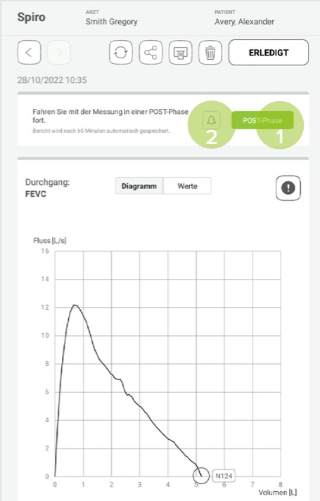 MESI mTABLET SPIRO - POST-MESSUNG - Schritt 1