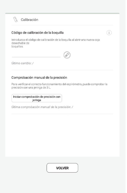 MESI mTABLET SPIRO - CALIBRACIÓN Y COMPROBACIÓN DE LA PRECISIÓN