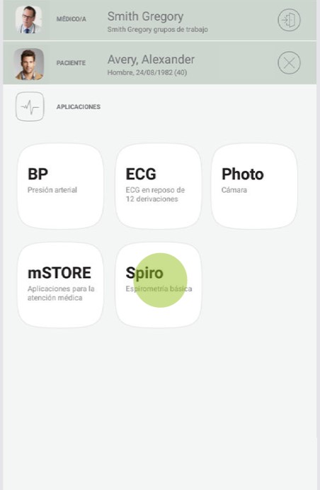 MESI mTABLET SPIRO - REALIZAR UNA MEDICIÓN FEVC - Paso 2