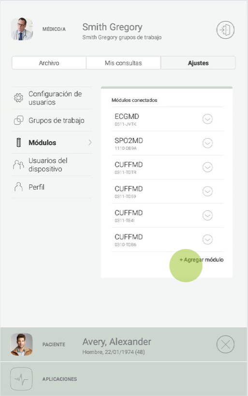 MESI mTABLET SPIRO - EMPAREJAMIENTO - Paso 1