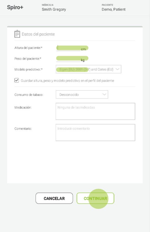 MESI mTABLET SPIRO - PREPARACIÓN PARA LA MEDICIÓN DE ESPIROMETRÍA - Paso 4