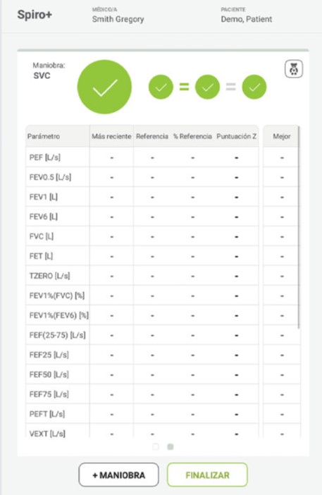 MESI mTABLET SPIRO - MANIOBRA SPIRO+ SVC- Paso 2