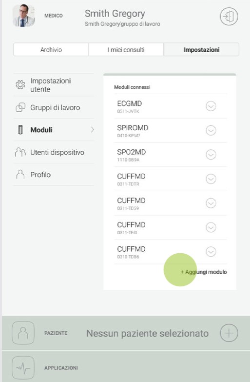MESI mTABLET SPIRO - ACCOPPIAMENTO - Fase 1