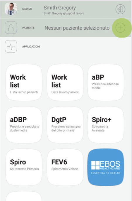 MESI mTABLET SPIRO - SELEZIONE DEL DELLA PAZIENTE - Fase 1