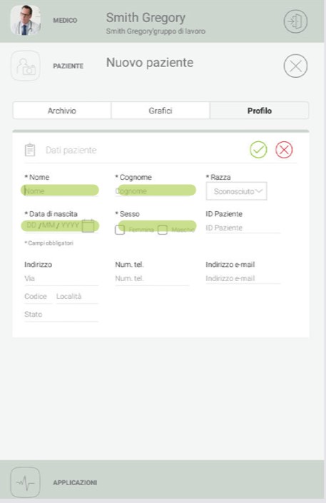 MESI mTABLET SPIRO - AGGIUNTA DI UN UNA PAZIENTE  - Fase 2