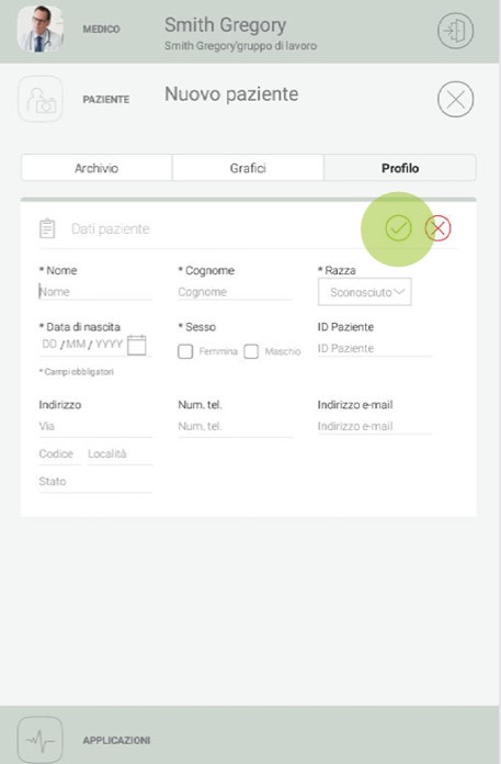 MESI mTABLET SPIRO - AGGIUNTA DI UN UNA PAZIENTE  - Fase 3