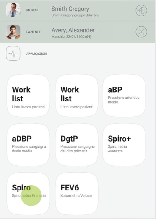MESI mTABLET SPIRO - PREPARAZIONE PER LA MISURAZIONE DELLA SPIROMETRIA  - Fase 2