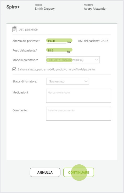 MESI mTABLET SPIRO - PREPARAZIONE PER LA MISURAZIONE DELLA SPIROMETRIA  - Fase 4