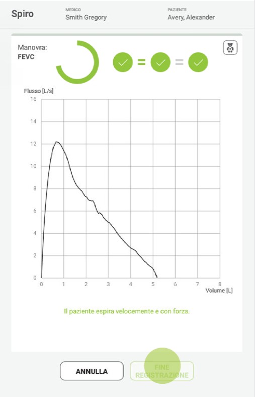 MESI mTABLET SPIRO - MANOVRA SPIROFEVC - Fase 1