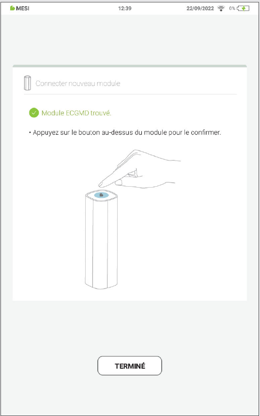 MESI mTABLET ECG - Pairing - Step 3